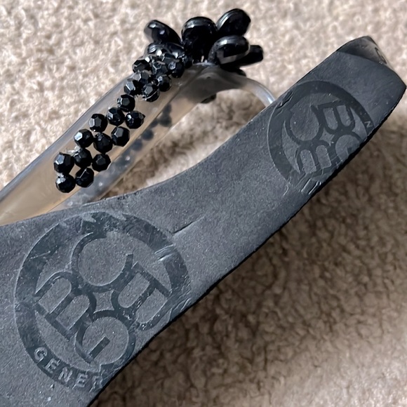 BCBG Flip Flop Wedges with Beaded Floral Accent - Picture 6 of 6